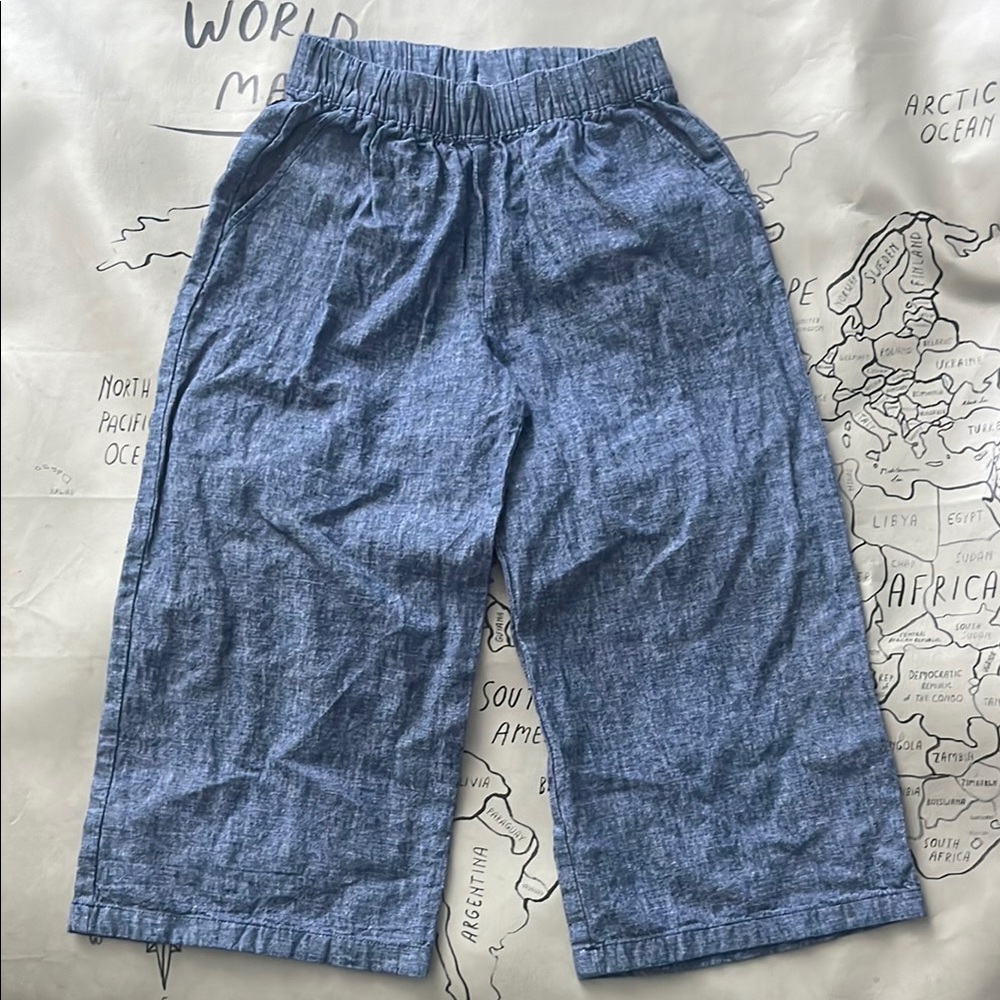 Kids Blue Chambray Pants